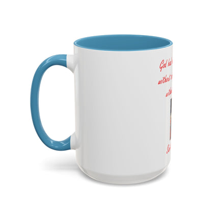 St. Augustine Quote Crucifixion Coffee Mug — “God had one Son on earth without sin, but never one without suffering.” (11/15 oz)