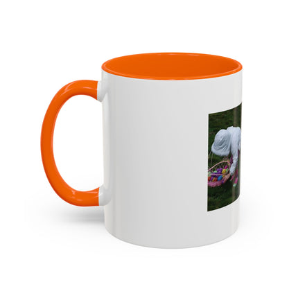 Easter Photo Coffee Mug — “Easter egg hunts are proof…” Accent Ceramic Mug (11/15oz)