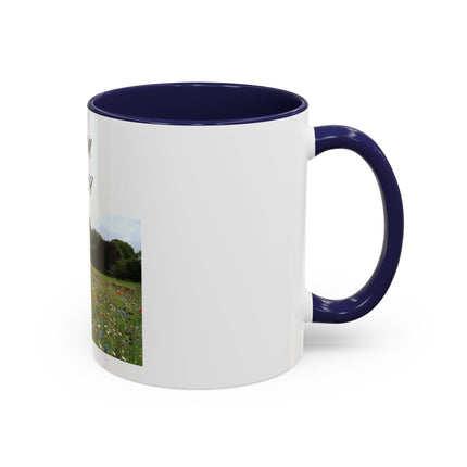 Bloom Wildly Floral Accent Coffee Mug — Inspirational Garden Photo 11/15oz