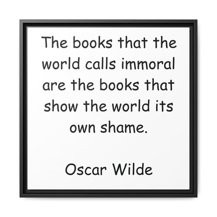 Oscar Wilde Quote Matte Canvas Print — Framed Literary Wall Art