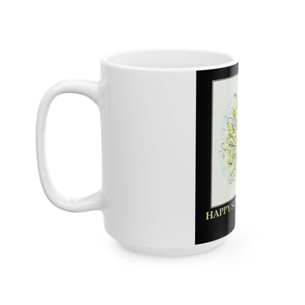 Happy Summer Solstice Ceramic Mug - 15oz, Vibrant Sun Design