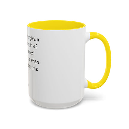 Plato Quote Accent Coffee Mug - "Afraid of the Light" Philosophical Ceramic Mug