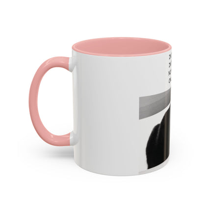 Black Cat Accent Mug – “In the Here In the Now” 11oz Ceramic Cup