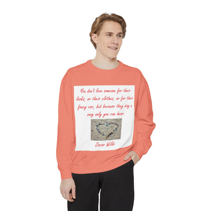 Heartfelt Quote Unisex Sweatshirt - Oscar Wilde Inspiration, Cozy Gift for Loved Ones