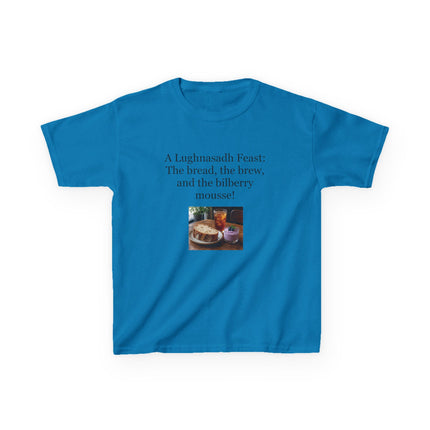 Lughnasadh  Kids Tee — “A Lughnasadh Feast: The bread, the brew, and the bilberry mousse!”