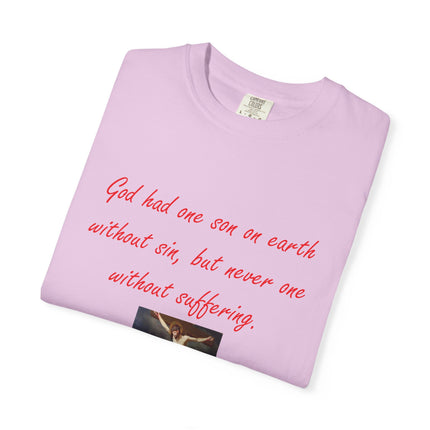 Unisex Garment-Dyed T-Shirt with Saint Augustine Quote
