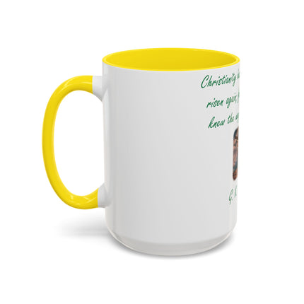 Chesterton Quote Mug – Resurrection Design – Accent Ceramic – 15oz