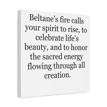 Beltane Quote Canvas Wall Art
