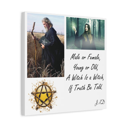 Witch Is a Witch Matte Canvas Wall Art – Inspirational Pagan Quote