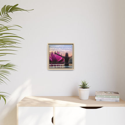 Framed Wall Art - 'Ageless Hippie' Inspirational Yoga Canvas