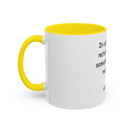 Aristotle Quote Accent Coffee Mug — “In All Things of Nature There Is Something of the Marvelous”