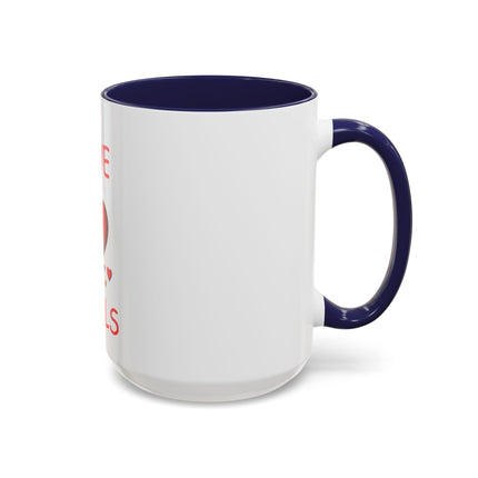 Love Heals Accent Coffee Mug — 11/15oz Heart Healing Gift