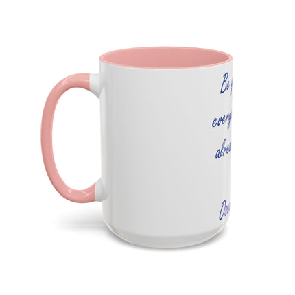 Inspirational Accent Mug – “Be Yourself” Quote, 15oz Ceramic