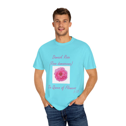 Damask Rose Unisex T-shirt - The Queen of Flowers Design
