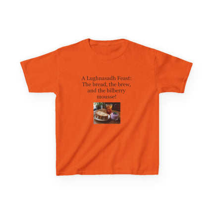 Lughnasadh  Kids Tee — “A Lughnasadh Feast: The bread, the brew, and the bilberry mousse!”