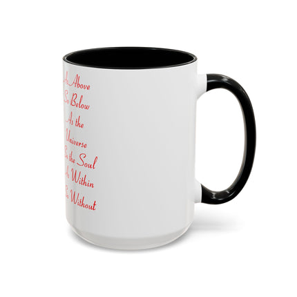 Mystical Accent Mug – “As Above So Below” Wiccan Design, 15oz