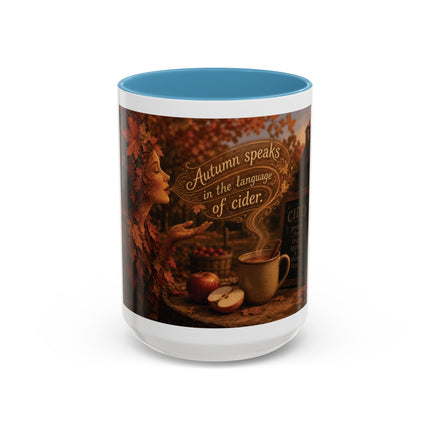 Autumn Speaks Coffee Mug — Fall Cider Rustic Accent Mug
