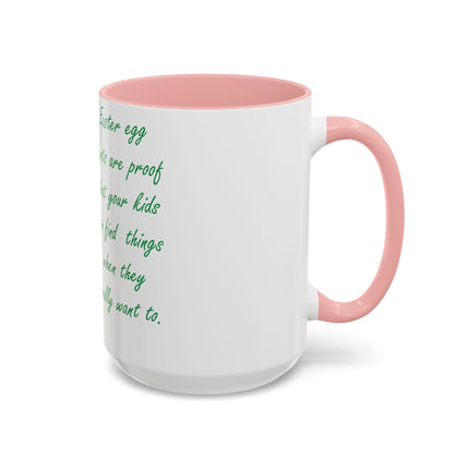 15oz Accent Mug – Easter Egg Hunt Quote for Spring Laughs