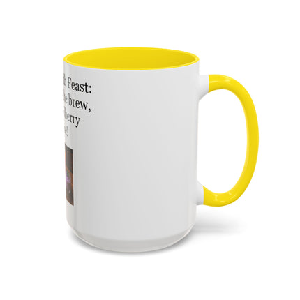 Lughnasadh Feast Mug — "The bread, the brew, and the bilberry mousse!" Accent Coffee Cup