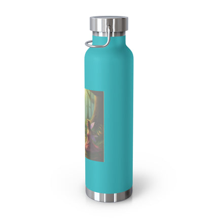22oz Insulated Bottle — Enchanted Forest Cat & Girl Illustration