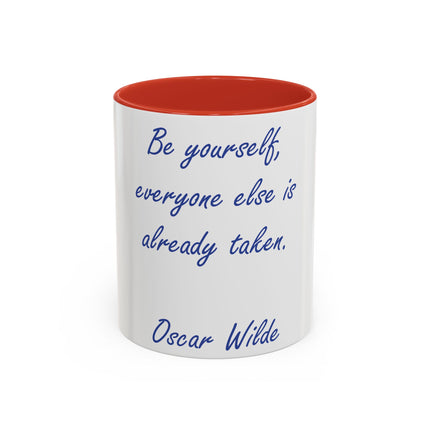Inspirational Accent Mug – Oscar Wilde Quote, 11oz Ceramic Gift