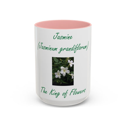 15oz Accent Mug – Jasmine Flower, King of Flowers