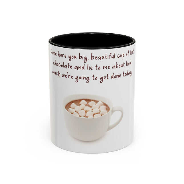 Funny Hot Chocolate Mug – “Lie to Me” Accent Ceramic – 11oz