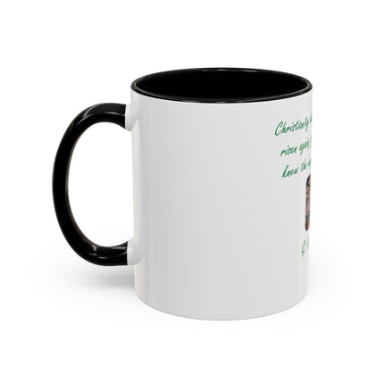 Christian Quote Coffee Mug — G. K. Chesterton 'Christianity Has Died Many Times' Accent Mug (11/15oz)
