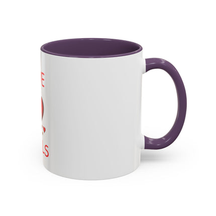 Love Heals Accent Coffee Mug — 11/15oz Heart Healing Gift