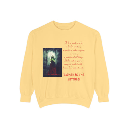 Blessed Be the Witches Sweatshirt – Unisex Garment-Dyed Style