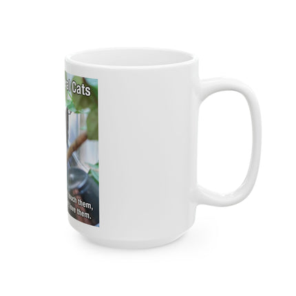 Be Kind to Feral Cats Ceramic Mug — Animal Rescue Coffee Cup (11oz/15oz)
