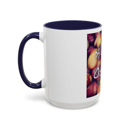 Ostara Coffee Mug – "Happy Ostara" Accent Easter Spring Floral Mug (11/15oz)
