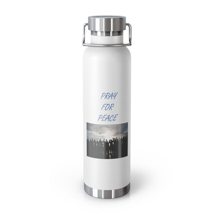 Pray for Peace Insulated Bottle – 22oz Copper Flask