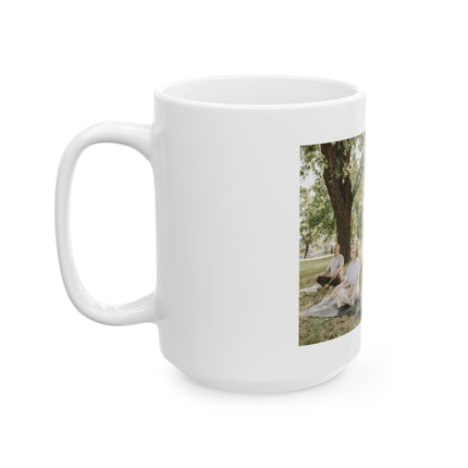 15oz Ceramic Mug – Aging with Grace Quote for Daily Rituals