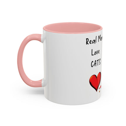Real Men Love Cats Coffee Mug – 11oz Accent Mug