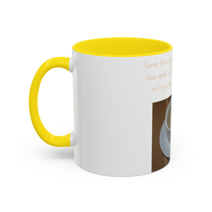 Funny Tea Mug – “Lie to Me” Motivational Accent Ceramic – 11oz