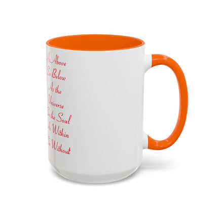 Mystical Accent Mug – “As Above So Below” Wiccan Design, 15oz