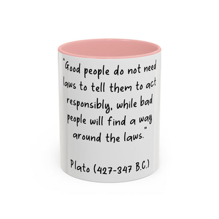 Plato Quote Mug – 11oz Accent Ceramic Cup for Thoughtful Sips