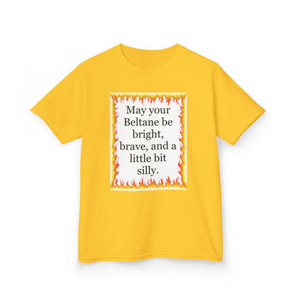 Beltane Kids T‑Shirt — "May your Beltane be bright, brave, and a little bit silly"