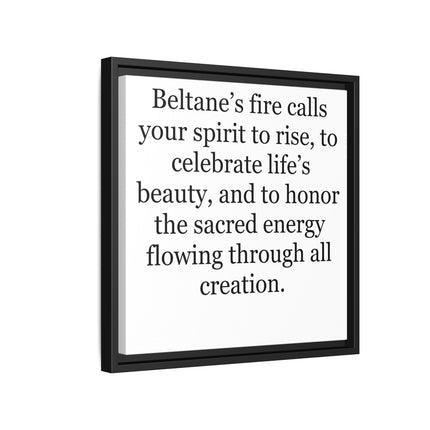 Beltane Fire Inspirational Framed Canvas Print