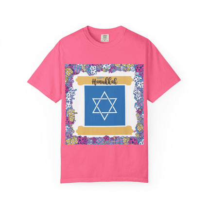 Hanukkah Unisex Garment-Dyed T-Shirt - Celebrate the Festival of Lights