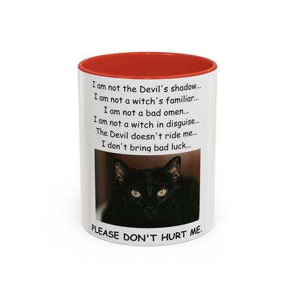 Black Cat Quote Mug – Accent Coffee Cup – 11oz Ceramic