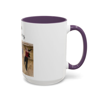 Dancing Is Silent Poetry Accent Coffee Mug — Inspirational Dance Quote Mug