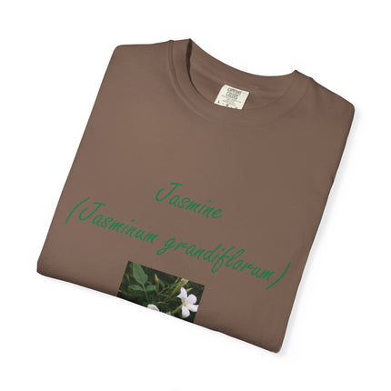 Jasmine Flower Unisex Garment-Dyed T-Shirt - The King of Flowers Design