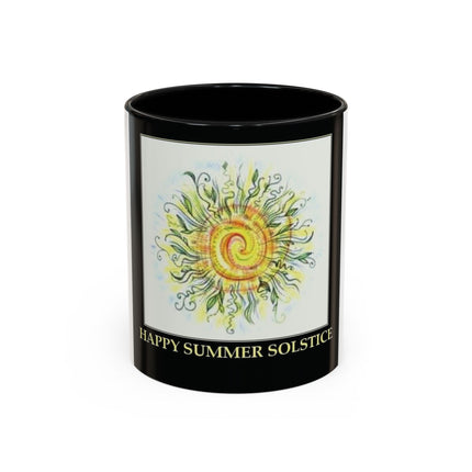 Summer Solstice Mug – 11oz Accent Ceramic Cup with Sunshine Art