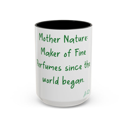 Mother Nature Accent Mug – 15oz Ceramic Cup for Eco Enthusiasts