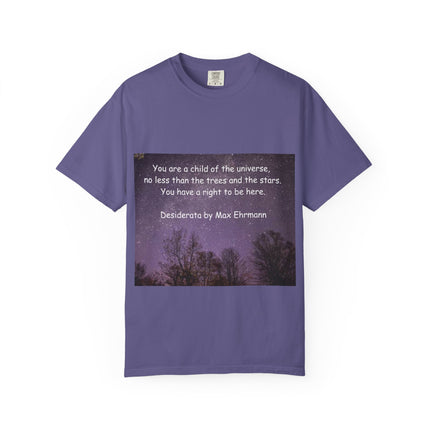 Unisex Inspirational T-Shirt - "You Are a Child of the Universe" Design