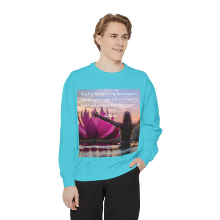 Inspirational Yoga Sweatshirt - 'Knock on the Door to My Soul'