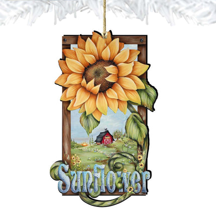 Sunflower Farms Wooden Ornaments by Jamie Mills-Price - Easter Spring Decor - 8457701-4