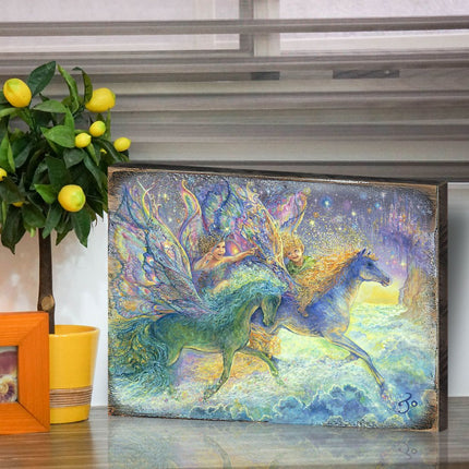Race You to Fairyland Fantasy Wooden Wall Art by Josephine Wall - Fantasy Decor - 852134-JW-4